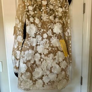 NEW WITH TAGS Bronx and Banco Bouquet Maraya Long Sleeve Mini Dress size MEDIUM